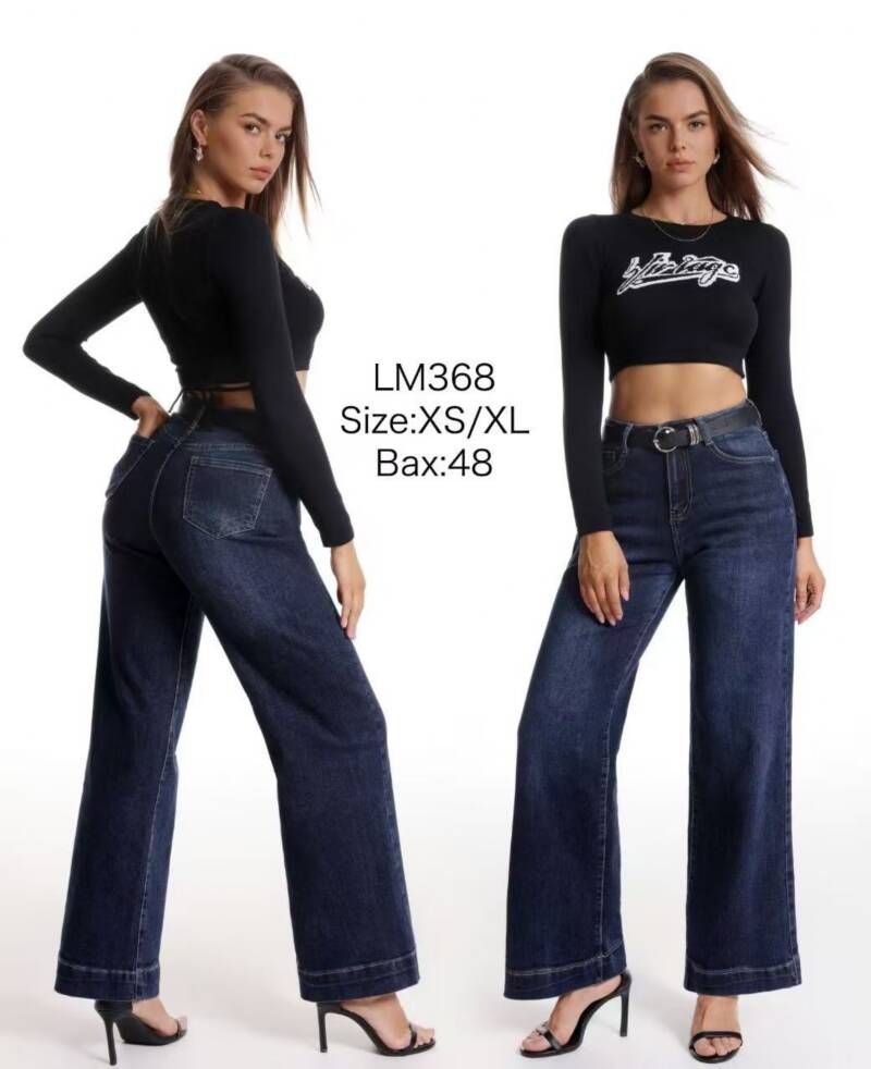 Spodnie damskie jeansy Roz XS-XL, 1 Kolor Paczka 12 szt